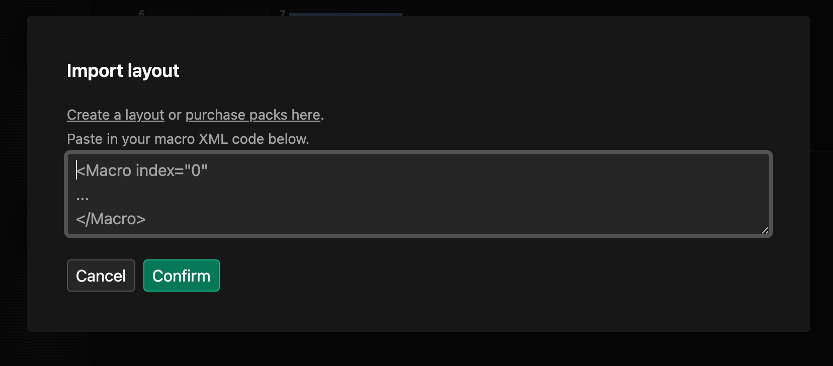Importing a layout