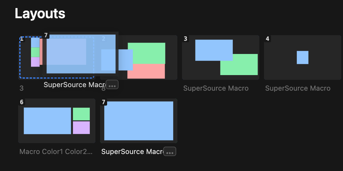 Reordering layouts